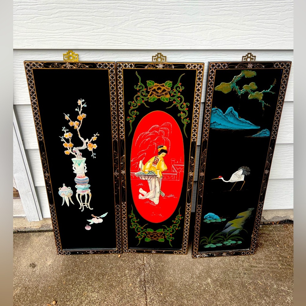 Vintage Asian Art Wall Hangings